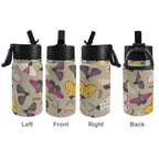 Pretty Moths 12oz Kids Water Bottle with Straw Lid