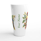 Personalise - Lorikeet, Australian Birds - White Latte 17oz Ceramic Mug Personalised Latte Mug animal Globally Fulfilled