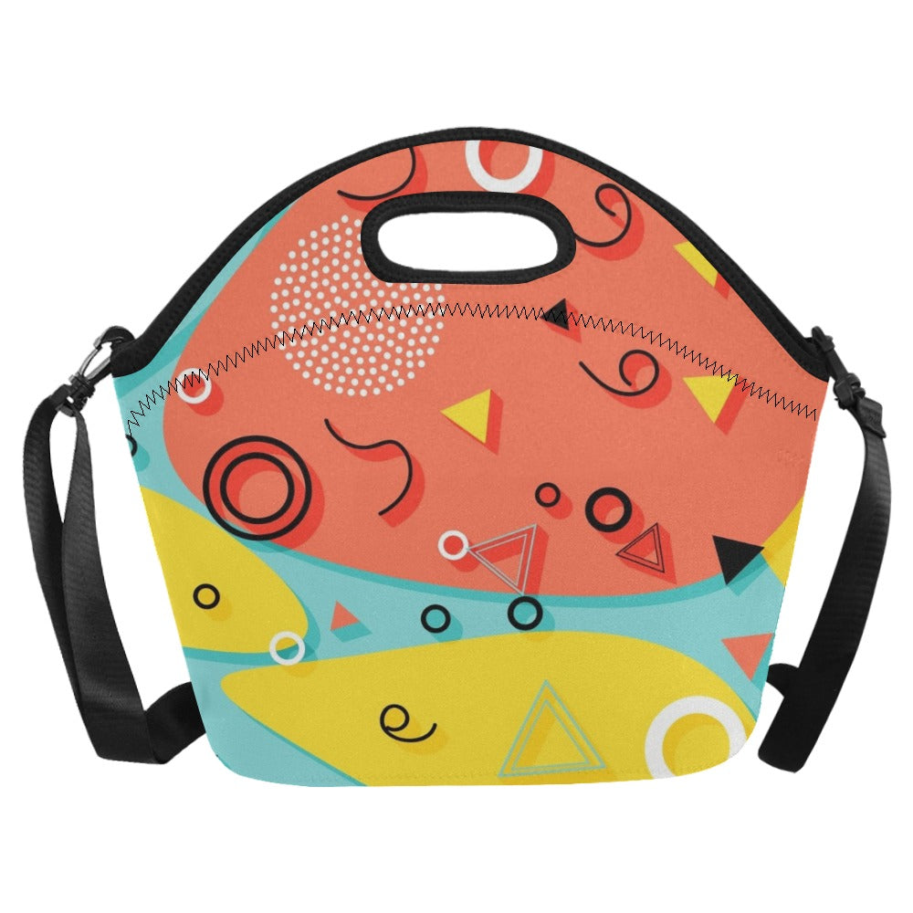 80's Abstract - Neoprene Lunch Bag/Large (Model 1669)