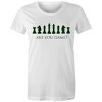 Are You Game, Chess - Womens T-shirt White Womens T-shirt Chess Games Printed In Australia