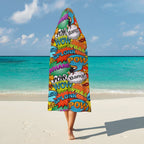 Comic Book 2 Kids Hooded Blanket 100cm x 130cm Kids Hooded Blanket comic Printed Offshore