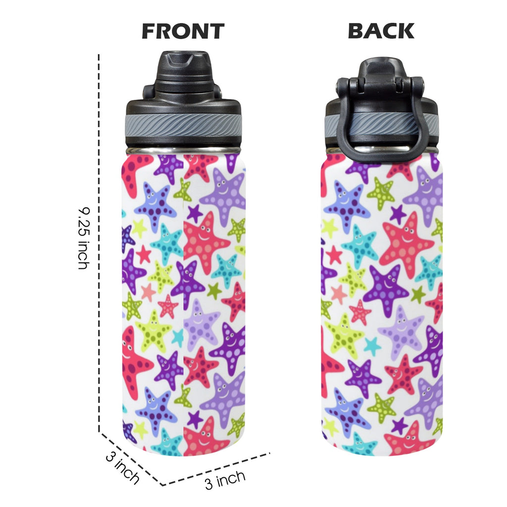Starfish - Insulated Water Bottle with Dual-Use Lid (18oz) Insulated Water Bottle with Dual-Use Lid (18oz) animal Ocean Printed Offshore