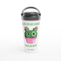 Personalised Looking Sharp White 15oz Stainless Steel Travel Mug Default Title Personalised Travel Mug coffee Globally Fulfilled