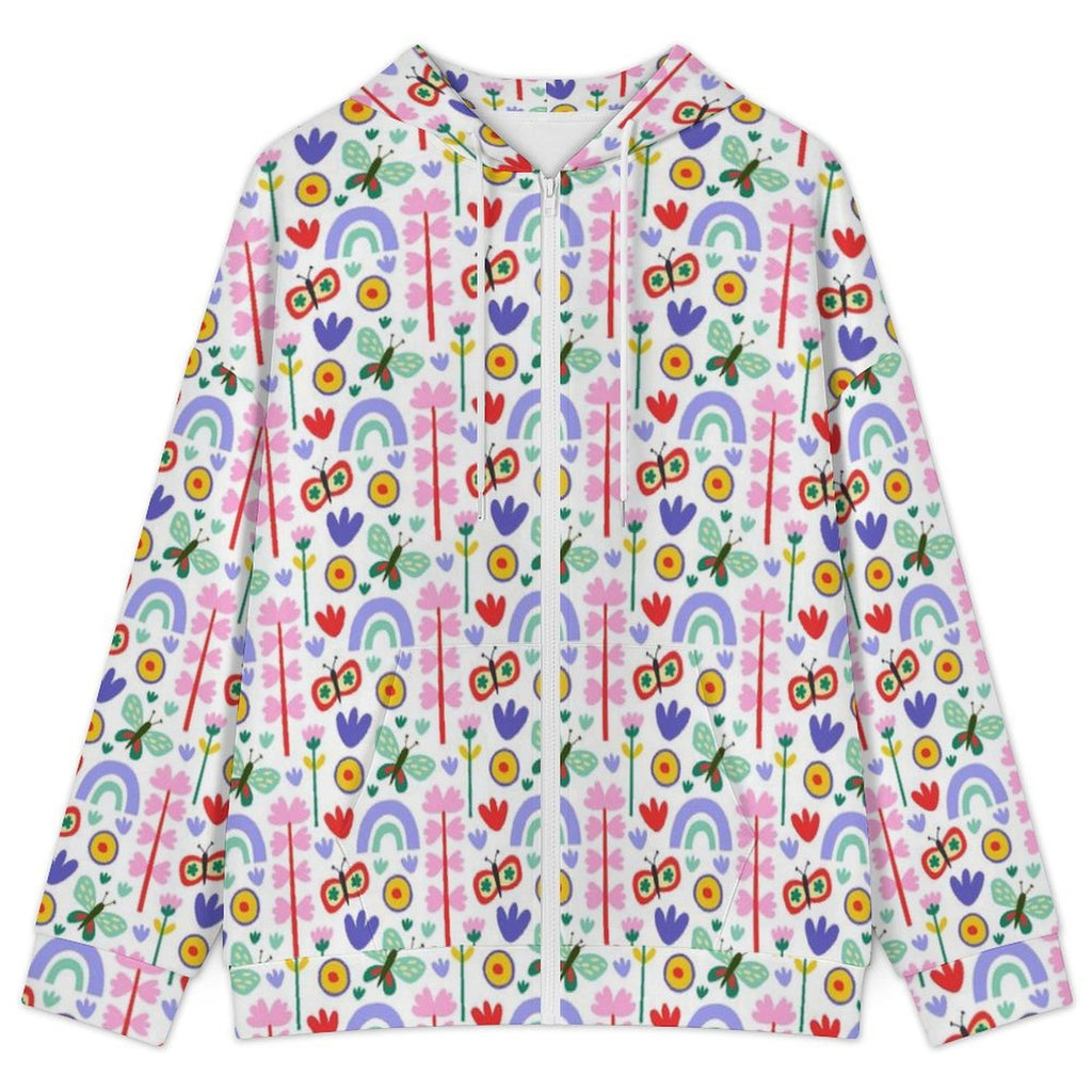 Rainbows And Butterflies Women's Full-Zip Hoodie