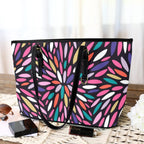 Colour Burst - Leather Tote Bag-Large