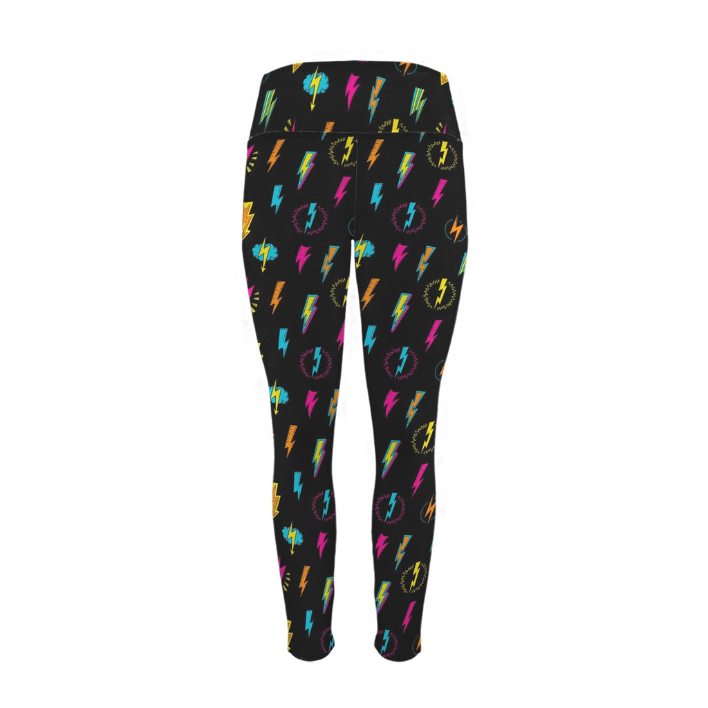 Fun Lightning - Women's High Waist Pockets Yoga Leggings