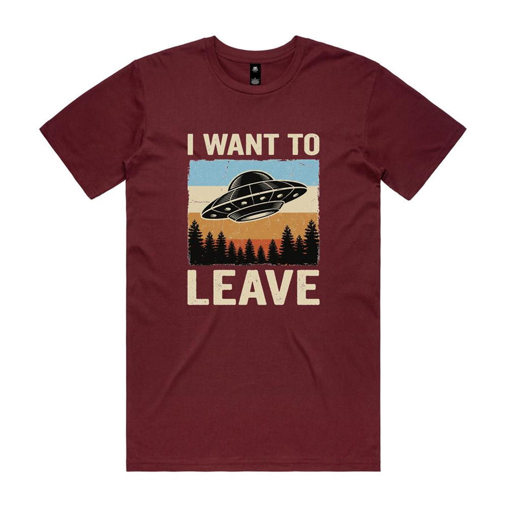 UFO I Want To Leave Men's AS Colour T-shirt