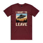 UFO I Want To Leave Men's AS Colour T-shirt