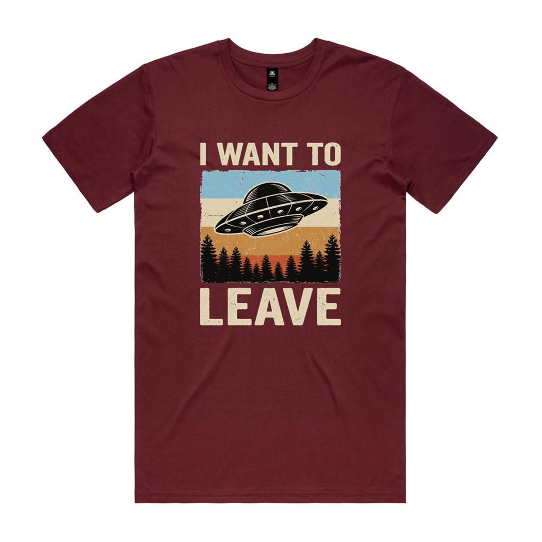 UFO I Want To Leave Men's AS Colour T-shirt