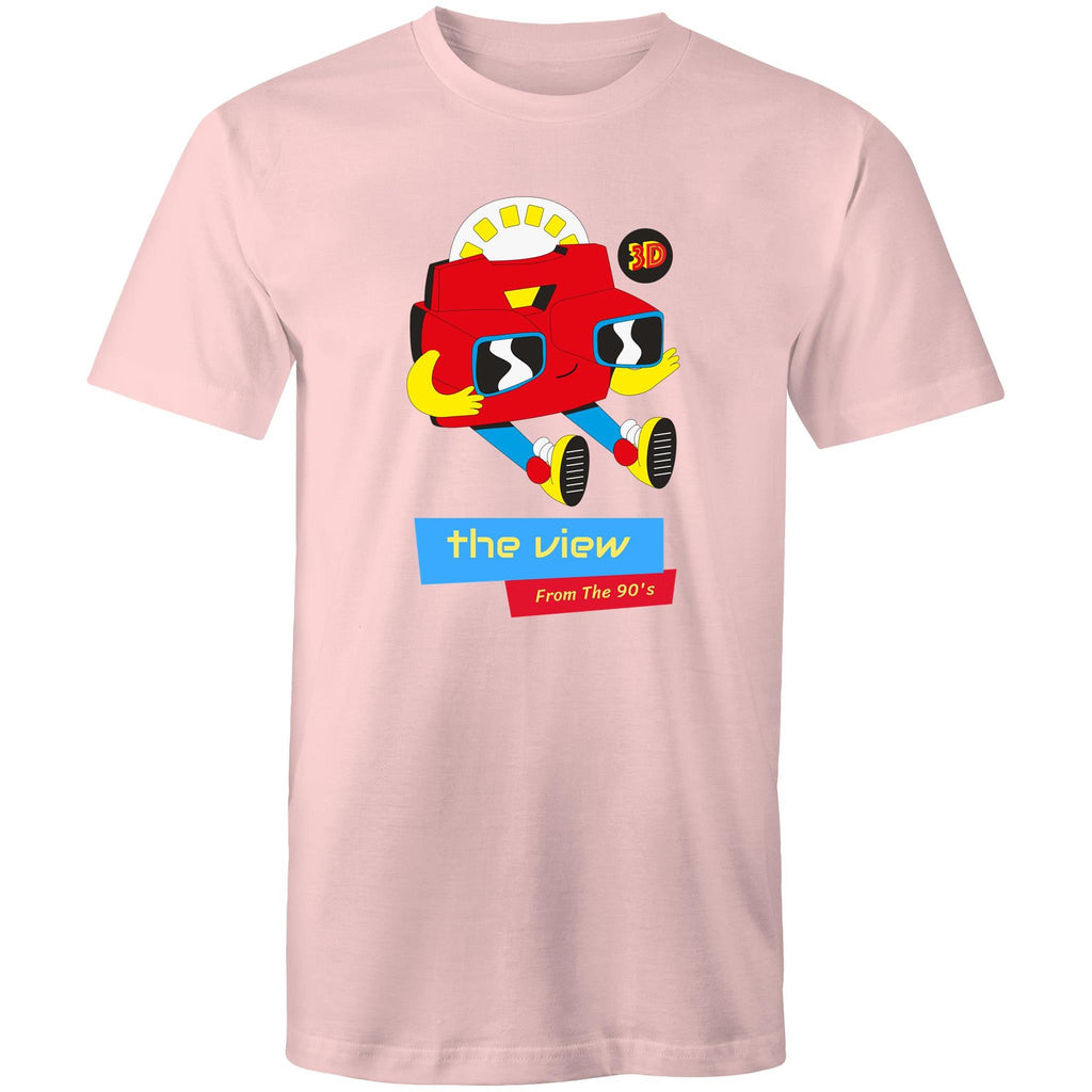 The View From The 90's - Mens T-Shirt Pink Mens T-shirt Games Printed In Australia Retro