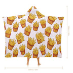 French Fries Kids Hooded Blanket 100cm x 130cm Kids Hooded Blanket Food Printed Offshore