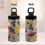 Pretty Moths Kids Water Bottle with Chug Lid (12 oz) Kids Water Bottle with Chug Lid animal Printed Offshore