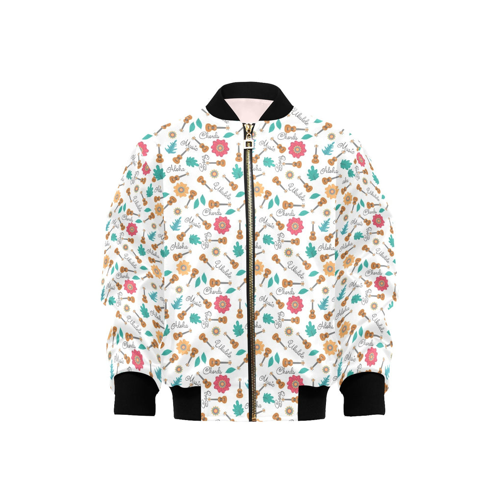 Ukulele Kids Bomber Jacket XL Kids Bomber Jacket Music Printed Offshore