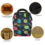 Retro Vinyl Records - Multi-Function Backpack, Nappy / Diaper Bag