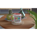 Mother Word Cloud - White 11oz Ceramic Mug with Colour Inside Colour 11oz Mug Globally Fulfilled Mum