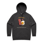 Bacon, You Are Truly Egg-cellent - Womens Hoodie Coal Womens Hoodie Food Printed In Australia