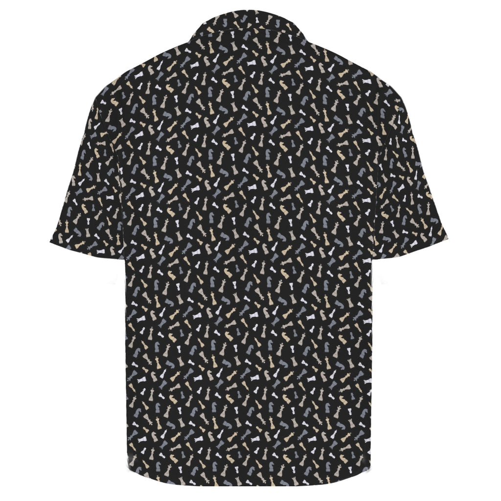 Chess Pattern Men's Crinkle Hawaiian Shirt