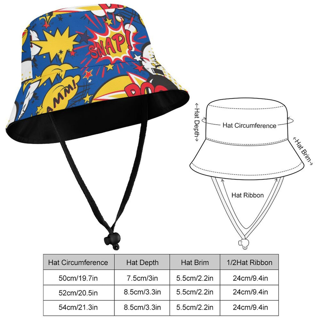 Blue Comic Book - Kids Bucket Hat