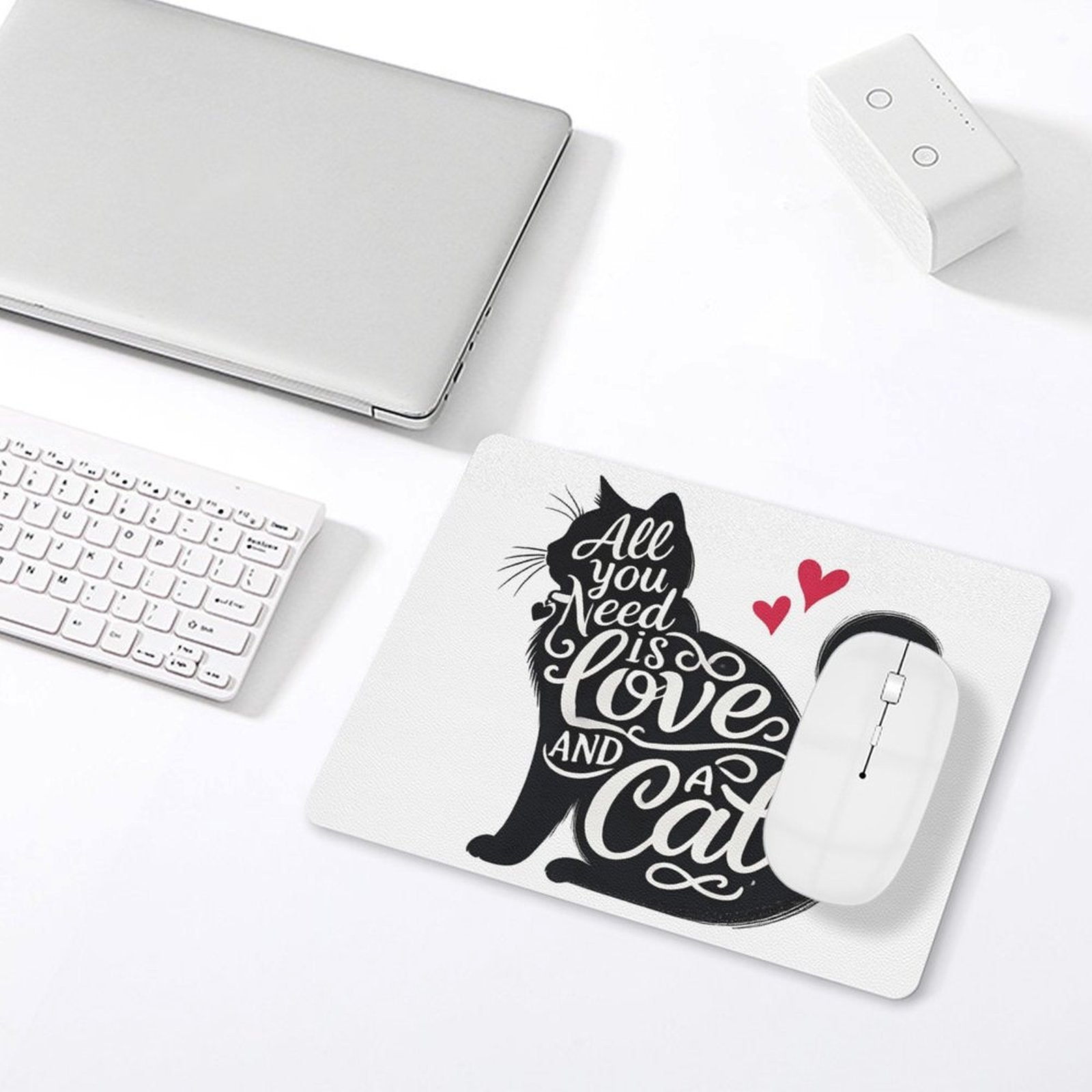 All You Need Is Love And A Cat Leather Mouse Pad Leather Mouse Pad animal Printed Offshore