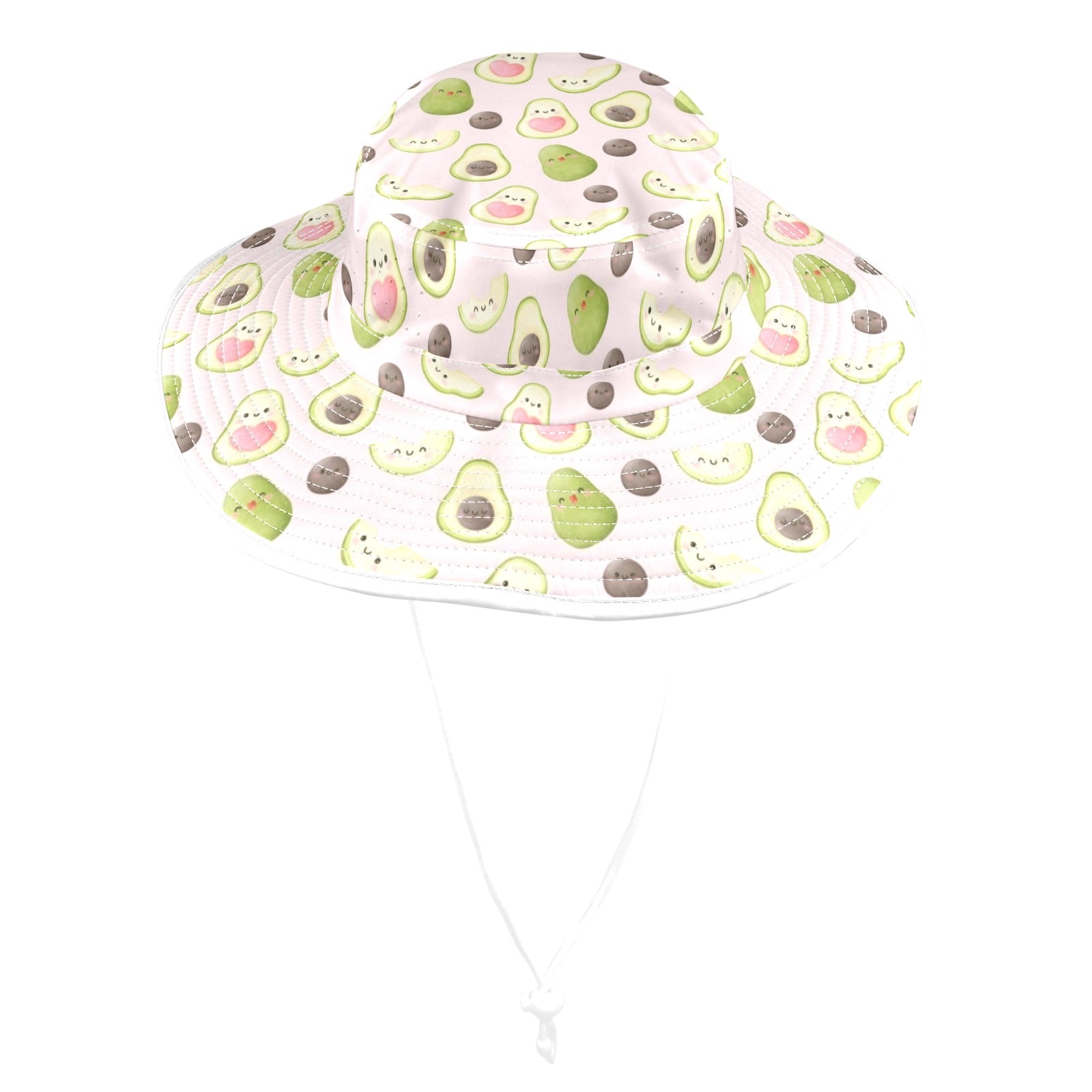 Avocado Love Wide Brim Bucket Hat Wide Brim Bucket Hat Food Printed Offshore