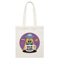 Coffee, Alien, UFO, Take Me To Your Brewer Parcel Canvas Tote Bag Default Title Small Tote Bag Coffee Printed In Australia Sci Fi