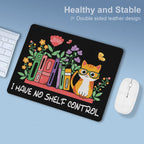 I Have No Shelf Control, Reading - Leather Mouse Pad Leather Mouse Pad Printed Offshore Reading
