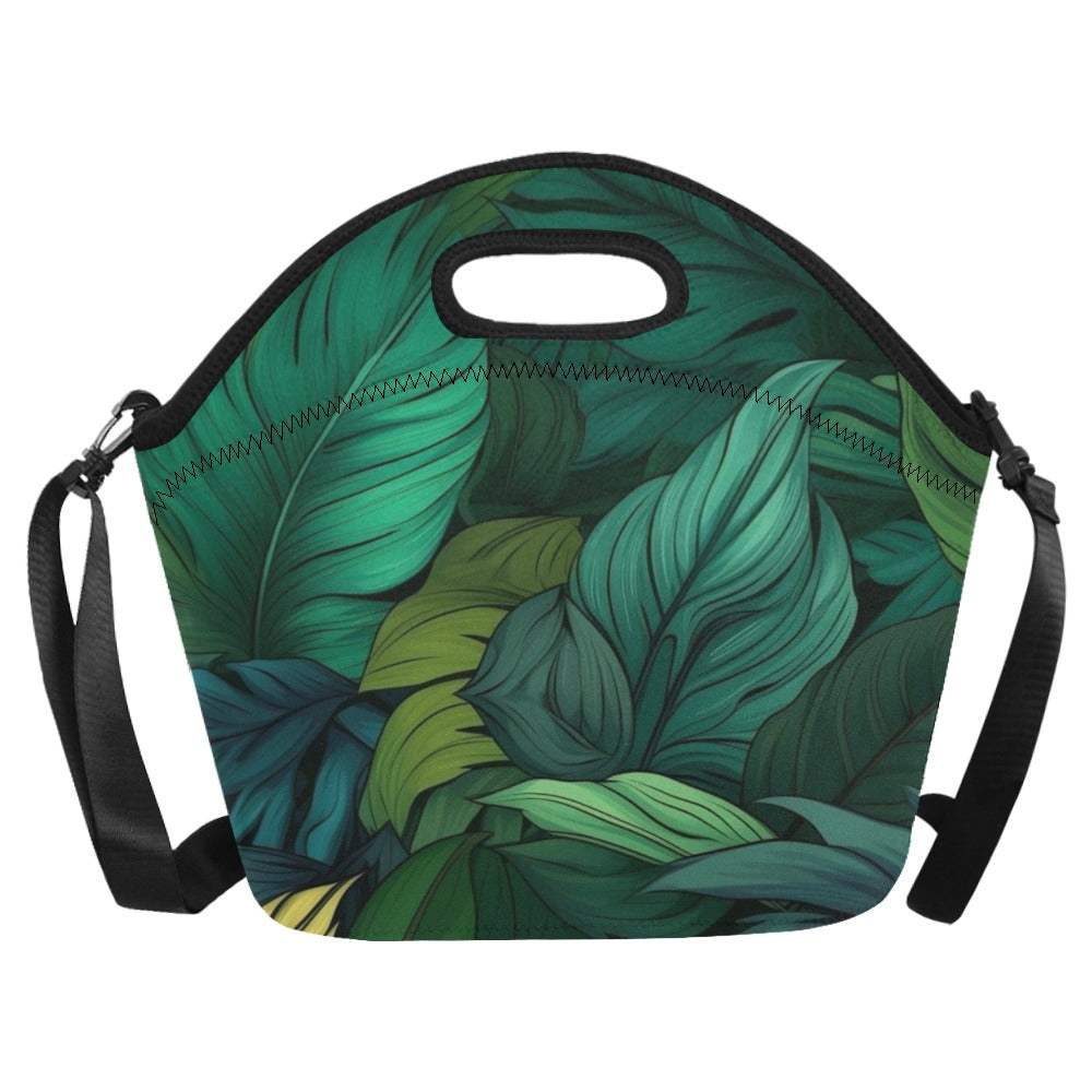Tropical Leaves - Neoprene Lunch Bag Neoprene Lunch Bag Printed Offshore