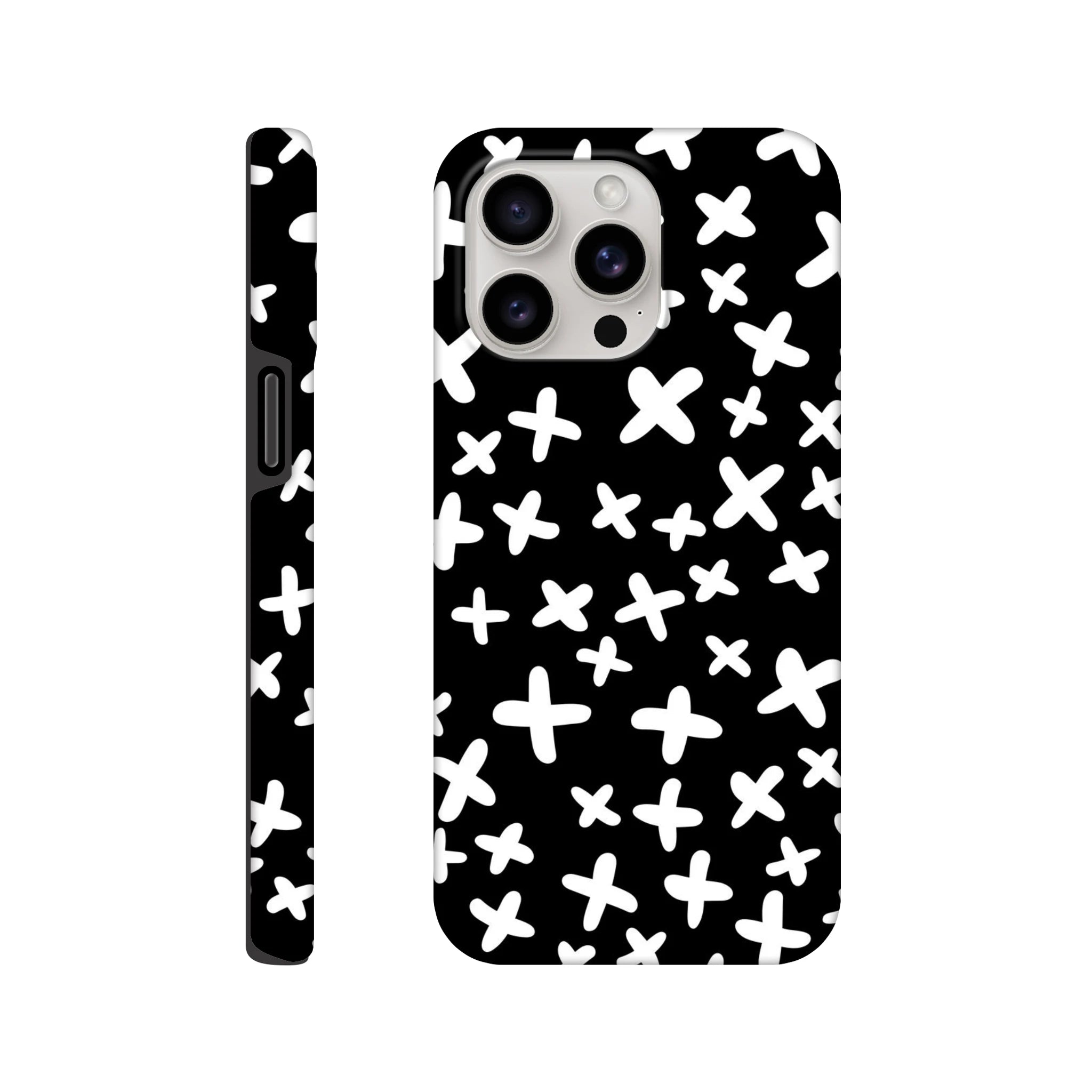 Black And White Crosses - Apple iPhone Tough case iPhone 15 Pro Max iPhone Tough Case Globally Fulfilled