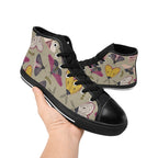Pretty Moths Men's High Top Canvas Shoes Men's Classic High Top Canvas Shoes animal Printed Offshore