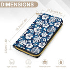 Blue Hawaiian Flower -  PU Leather Wallet