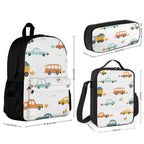 Cars And Buses - Three Piece Backpack Set