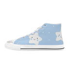 Happy Stars - Kids High Top Canvas Shoes