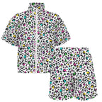 Animal Print In Colour Women's Windbreaker Short Set Women's Windbreaker Short Set animal Printed Offshore