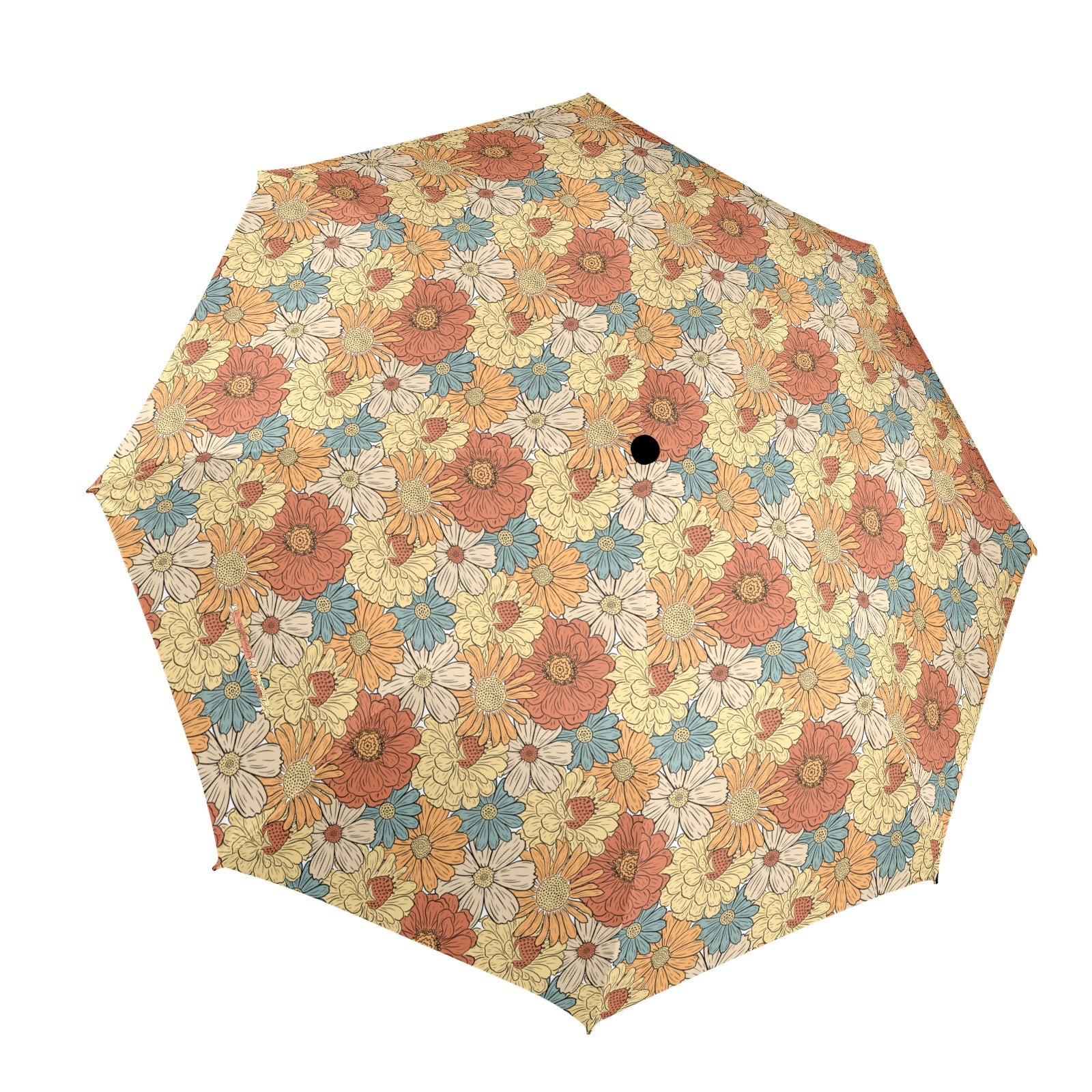 Vintage Retro Floral Umbrella One Size Umbrella Plants Printed Offshore