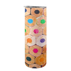 Pencils 20oz Tall Skinny Tumbler with Lid and Straw