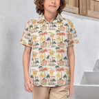 Beach Shack Kids Youth Short Sleeve Button Up Shirt