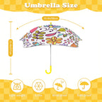 Hippie Butterfly And Flowers Kids Safe Round Corner Umbrella Kids Safe Round Corner Umbrella animal Printed Offshore