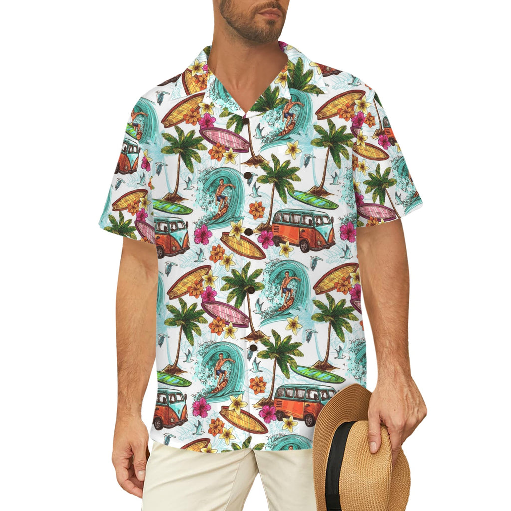 Surfing Safari Men's Hawaiian Shirt