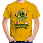 Christmas Feast Mode Activated - Kids Youth T-Shirt Gold Kids Christmas T-shirt Christmas Printed In Australia
