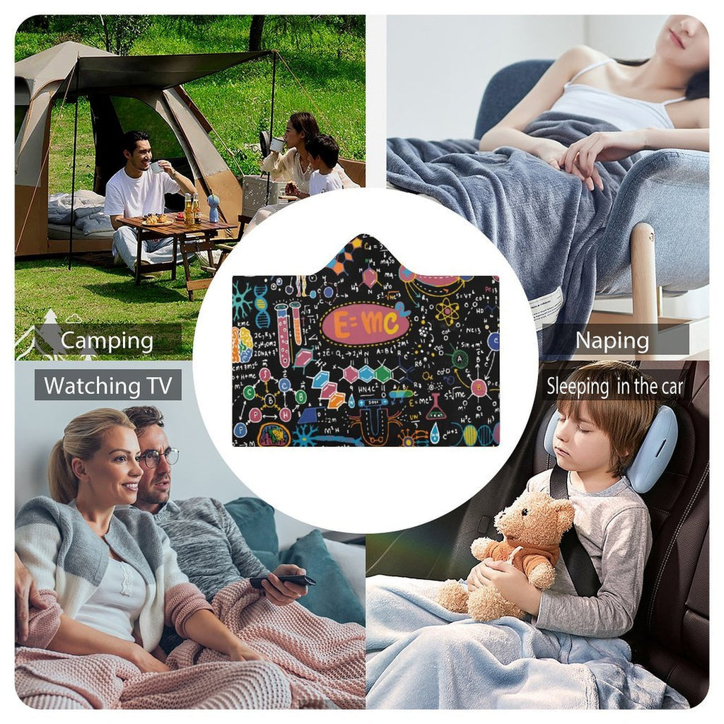 Science Time Blackboard Kids Hooded Blanket 100cm x 130cm Kids Hooded Blanket Printed Offshore Science