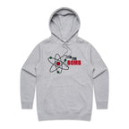Atom, I'm The Bomb - Womens Hoodie Grey Marle Womens Hoodie Printed In Australia Science