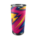 Abstract Bright - 20oz Mobile Tumbler with Lid (Black Lock) One Size 20oz Travel Mug Printed Offshore