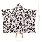 Skull And Crossbones Kids Hooded Blanket 100cm x 130cm Kids Hooded Blanket Printed Offshore