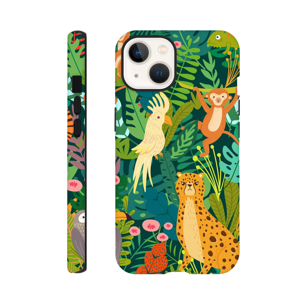 Tropical Jungle Animals - Apple iPhone Tough case iPhone 13 iPhone Tough Case animal Globally Fulfilled