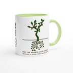 Personalised - Square Roots - White 11oz Ceramic Mug Personalised 11oz Mug customise Globally Fulfilled Maths personalise Plants Science