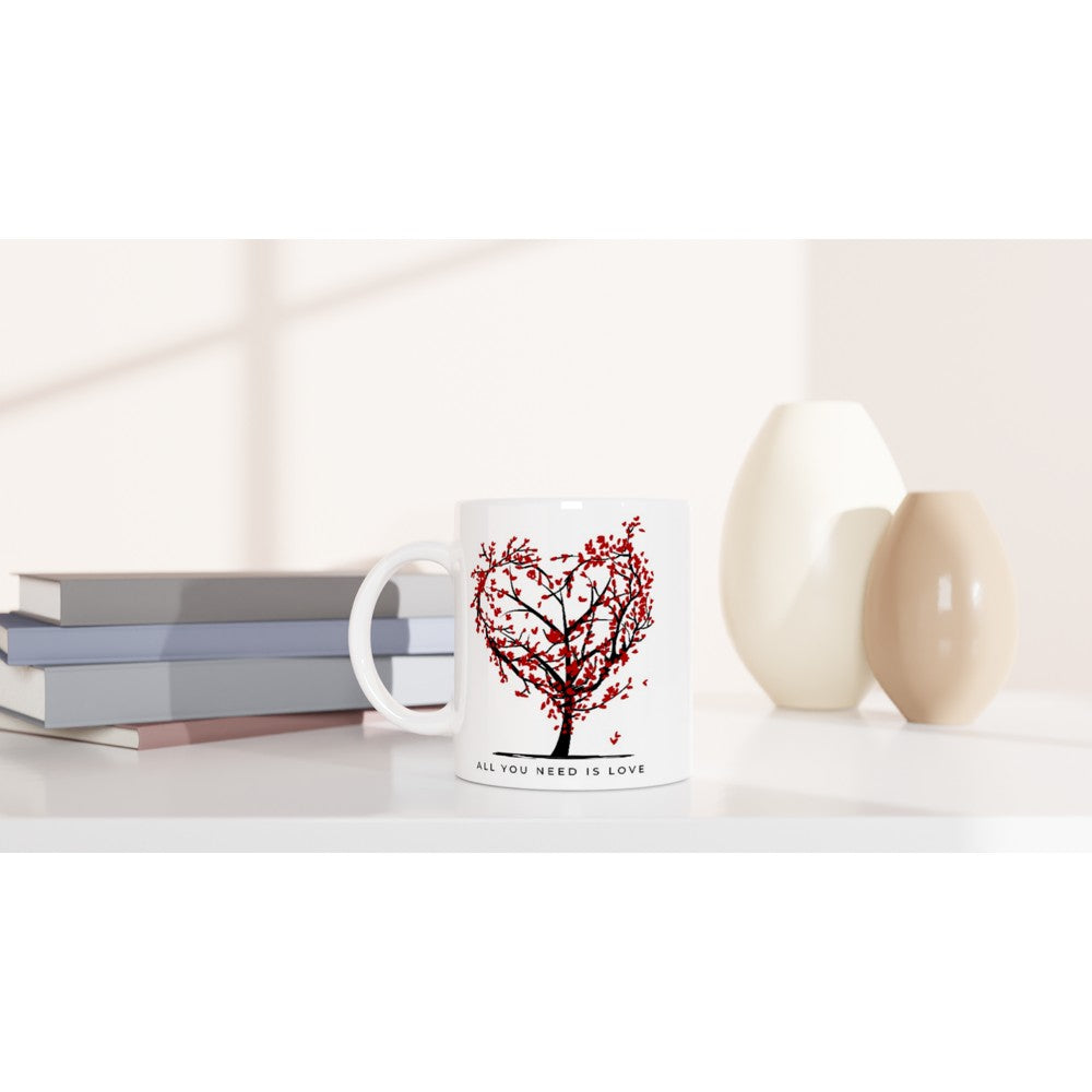 All You Need Is Love - White 11oz Ceramic Mug Default Title White 11oz Mug environment Globally Fulfilled love