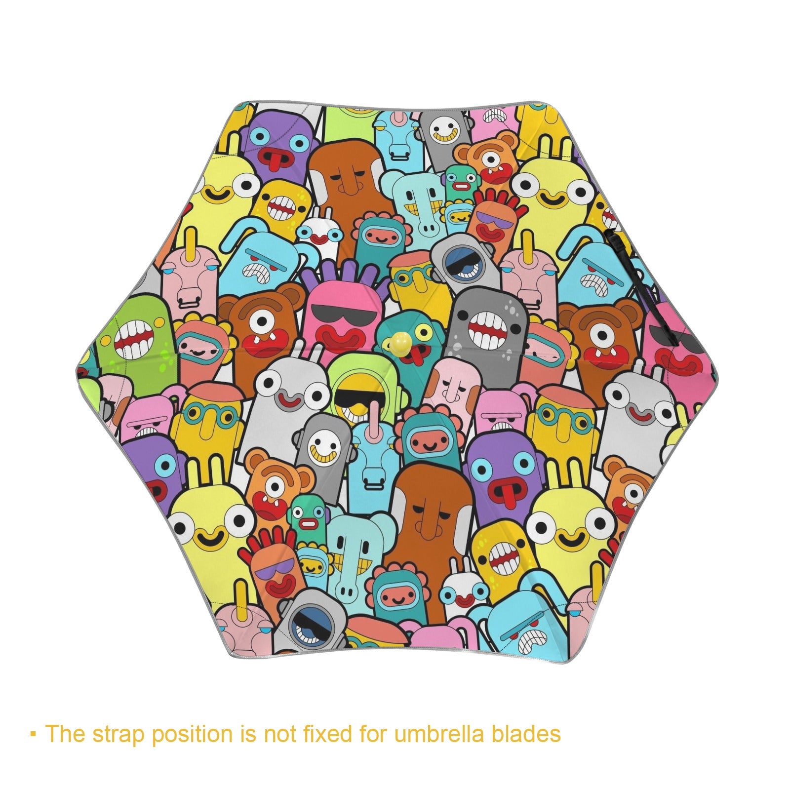 Happy Monsters Kids Safe Round Corner Umbrella Kids Safe Round Corner Umbrella Printed Offshore Sci Fi