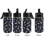 Chess Pattern 12oz Kids Water Bottle with Straw Lid