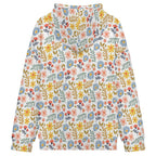 Boho Flowers And Leaves Women's Full-Zip Hoodie