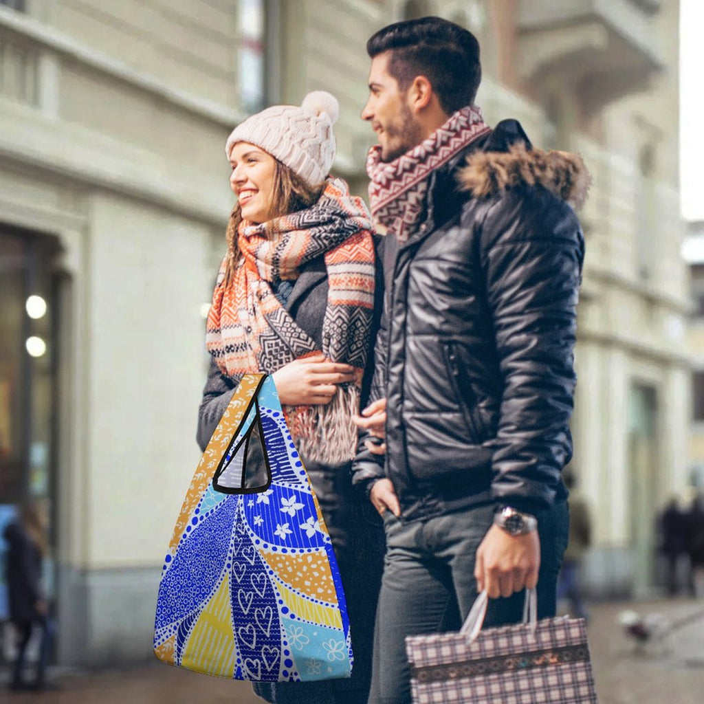 Blue Swirl - Collapsible Shopping Bag